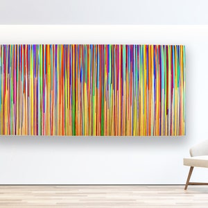 Abstract Painting on Wood | Drip Painting | Large Wall Art | Colorful Painting Wood | Modern Wall Art