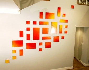 Geometric Wall Decor | Abstract Wood Art | Wood Wall Art | Custom Wall Sculpture | Corporate Artwork | Rosemary Pierce Modern Art