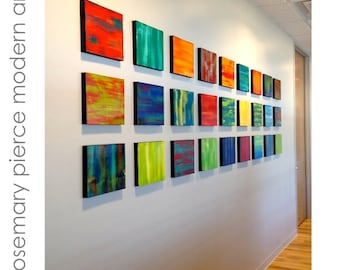 Modern Wall Art | Wooden Wall Art | Abstract Paintings | Contemporary Art | Colorful Wall Art | Modern Office Art