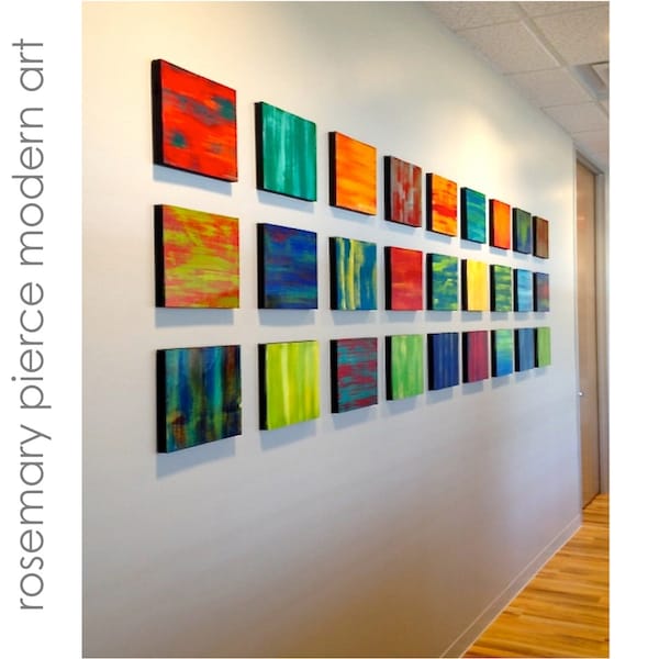 Quadri moderni da parete / Quadri in legno da parete / Dipinti astratti / Arte contemporanea / Quadri colorati da parete / Arte moderna per ufficio