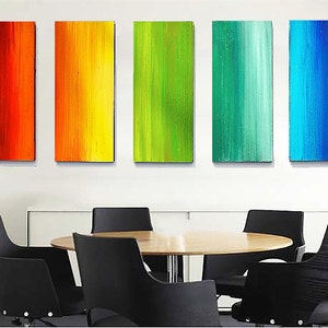 Ombre Wall Art | Wood Art | Large Wall Sculpture | Original Art | Painted Wood Wall Sculpture | Corporate Art | Office Art | Abstract Art