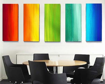 Ombre Wall Art | Wood Art | Large Wall Sculpture | Original Art | Painted Wood Wall Sculpture | Corporate Art | Office Art | Abstract Art