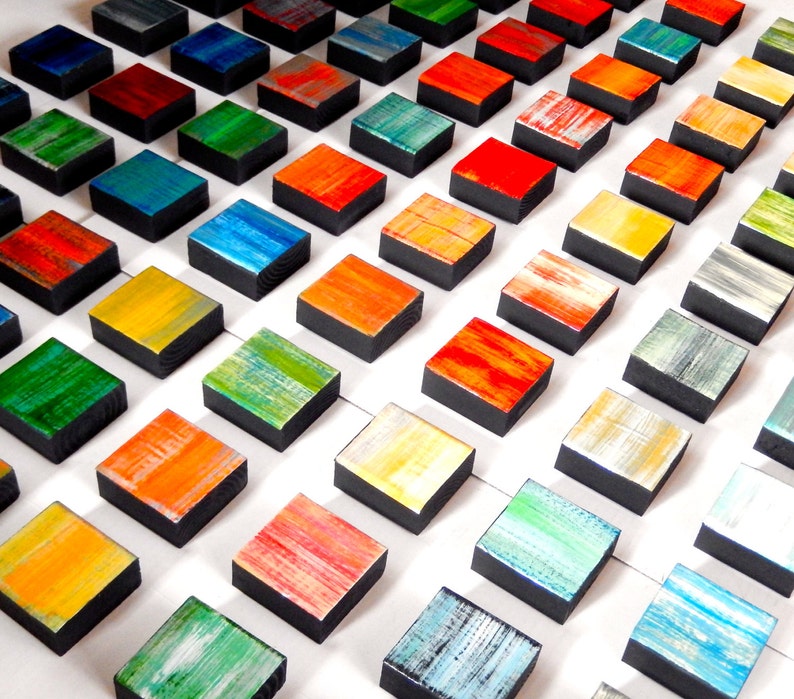 Wood Wall Art Original Mixed Media Wood Wall Sculpture Modern Art