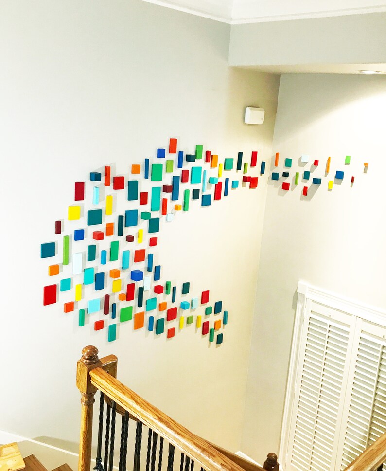 Art Installation 3D Wall Sculpture Colorful Wall Art Etsy
