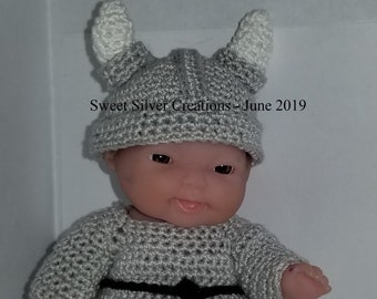 Crochet Pattern - 5.5 inch Berenguer/Lots to love/Itsy Bitsy Ivan the Viking