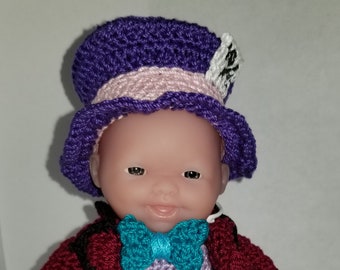 Crochet Pattern - 5.5 inch Berenguer/Lots to love/Itsy Bitsy Baby Mad Hatter