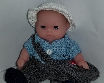 Crochet Pattern - 5.5 inch Berenguer/Lots to love/Itsy Bitsy Baby Postal Worker