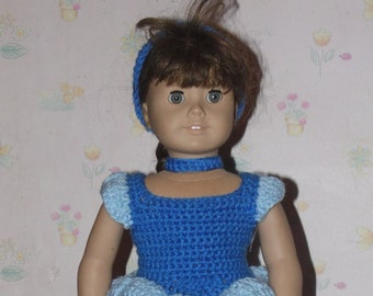 Cinderella style crochet pattern for dolls like the 18 inch American Girl