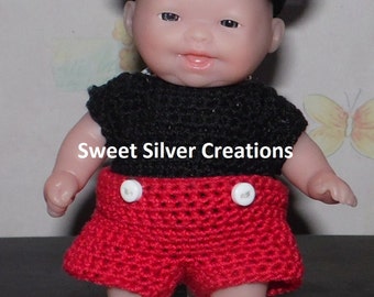 Crochet Pattern - 5.5 inch Berenguer/Lots to love/Itsy Bitsy Baby Mouse boy