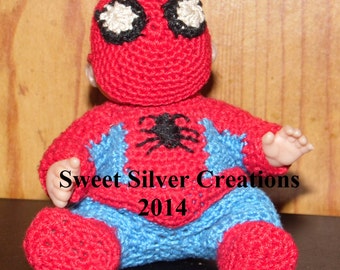 Crochet Pattern - 5.5 inch Berenguer/Lots to love/Itsy Bitsy Baby - Spider Baby