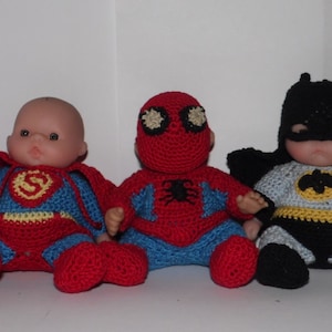 PRE-CHRISTMAS SALE - Berenguer/Lots to love crochet patterns - Super Hero Set 1