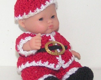 Crochet Pattern 5.5 inch Berenguer - Santa Baby