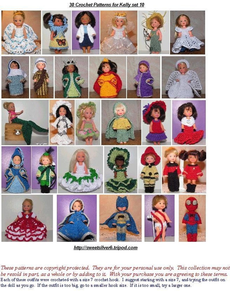 30 Crochet Patterns for 4.5 inch Kelly Set 10 image 1