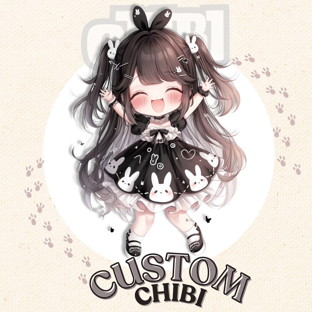 Custom Chibi Character Fan Art Cute Chibi Commissions Chibi 
