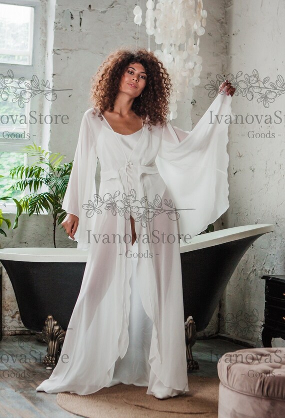 Long sheer robes hotsell