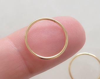 Sleeper Hoops • Thin Gold Hoop Earrings • Continuous Hoops • Endless Hoops • Comfort Hoops • Leave In Hoops • 20 Gauge • Delicate Jewelry