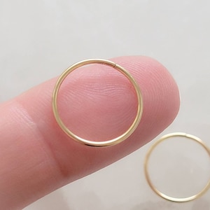 Sleeper Hoops • Thin Gold Hoop Earrings • Continuous Hoops • Endless Hoops • Comfort Hoops • Leave In Hoops • 20 Gauge • Delicate Jewelry