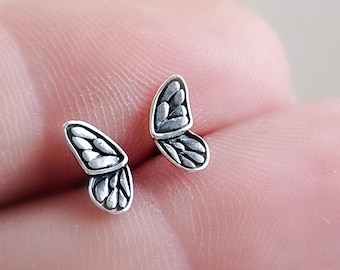 Butterfly Wing Studs • Sterling Silver Butterfly Earrings • Monarch Butterfly • Dainty Wing Studs • Nature Inspired Insect Jewelry • Gift
