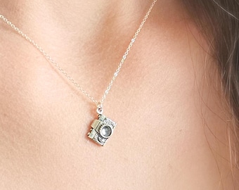 Tiny Camera Charm • Vintage Style Pendant for Photographers • Sterling Necklace • Travel Jewelry Gift • Film Photography Lover Keepsake