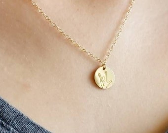 I Love You Necklace • Best Friend Gift • ASL • I Love You • Sign Language • ILY• American Sign Language • Sister Gift • Gift For Her