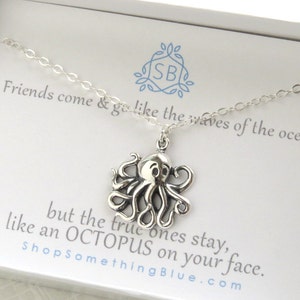 Octopus Necklace • Best Friend Gift • Steampunk Jewelry • Octopus Pendant • Octopus Charm • Octopus Jewelry • Friendship Necklace