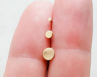 Tiny Dot Stud Earrings • Choose Your Size • Pair of Gold or Silver Studs • Small Stud Earrings • Minimalist Earrings • Delicate Gold Studs