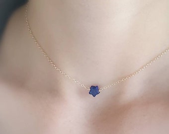 Lapis Star Necklace • Tiny Blue Star • Celestial Charm • Gift For Her • Lapis Lazuli Necklace • Waterproof • Best Friend Gift • Dainty