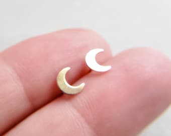 Crescent Moon Studs • Tiny Gold Earrings • Stud Earrings • Gold Crescent Moon Earrings • Minimalist Earrings • Gold Studs • Gift For Her