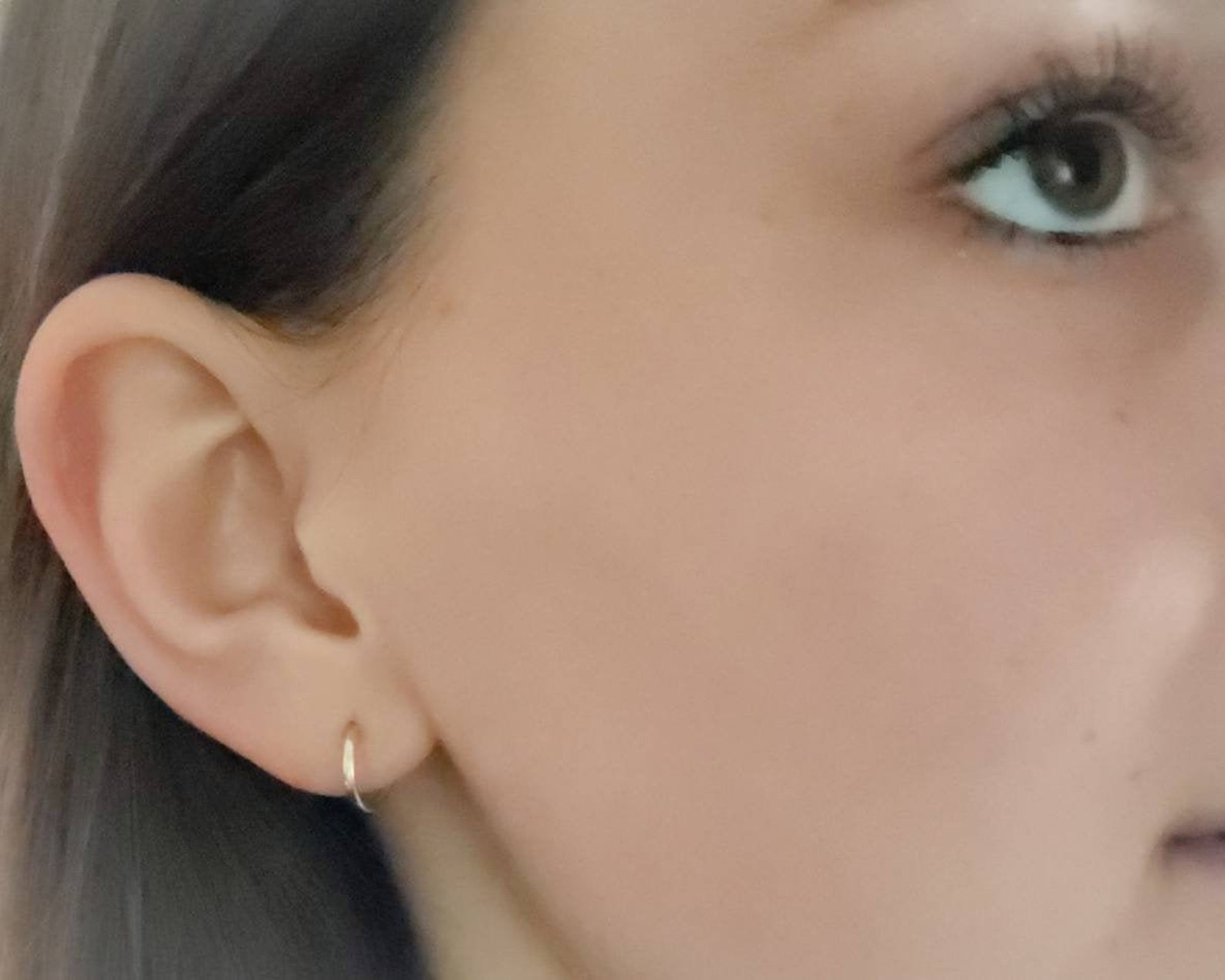 Tiny Gold Hoops Hoop Earrings Thin Small Hoops Delicate Etsy