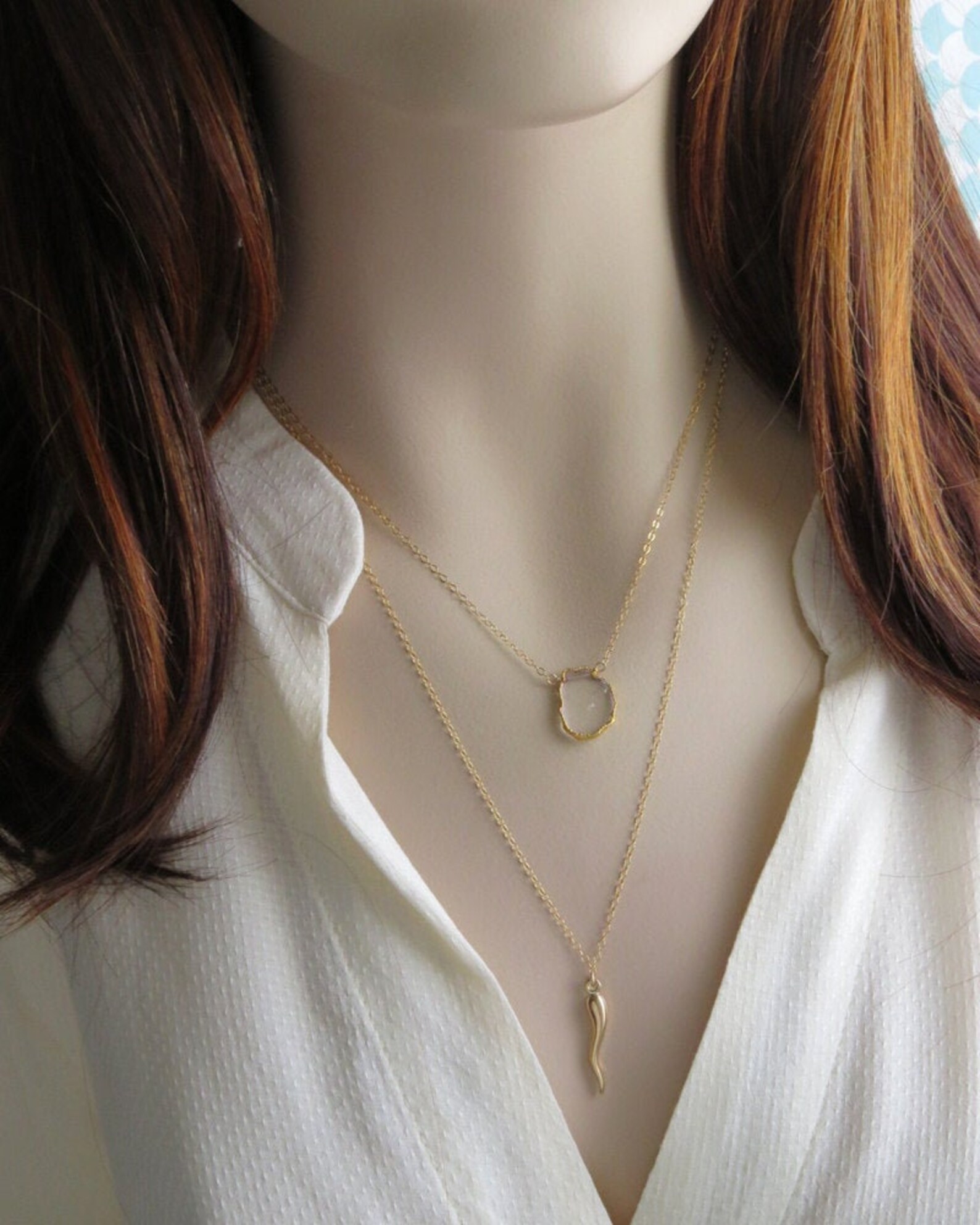 Italian Horn Necklace Good Luck Charm Italy Horn Amulet Etsy