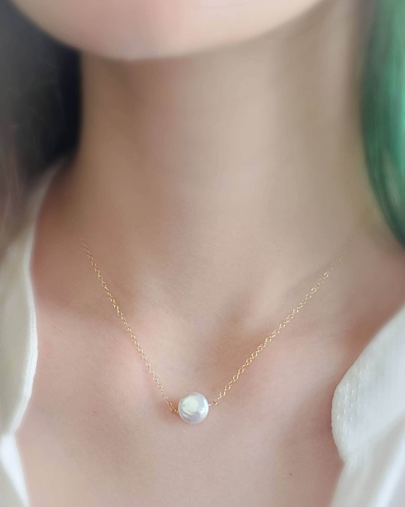 Coin Pearl Necklace - Etsy
