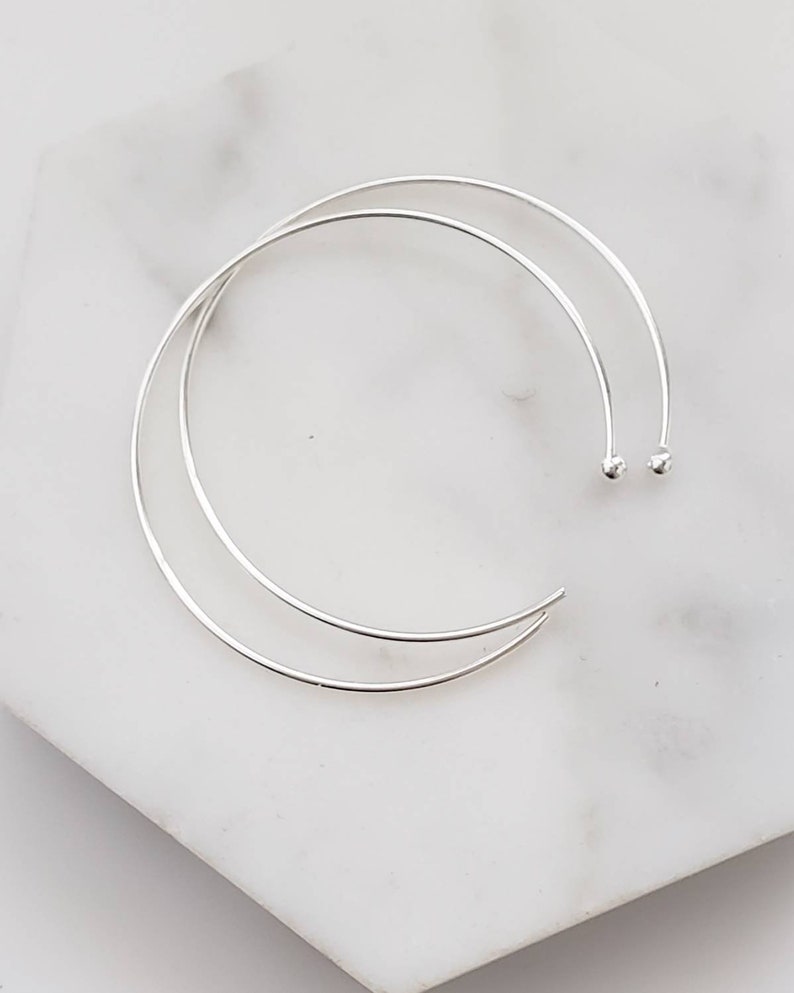 Delicate Minimalist Hoops Thin Gold Hoops Open Skinny Hoop Etsy