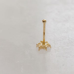 14k Gold Sparkle Nose Bone - Etsy