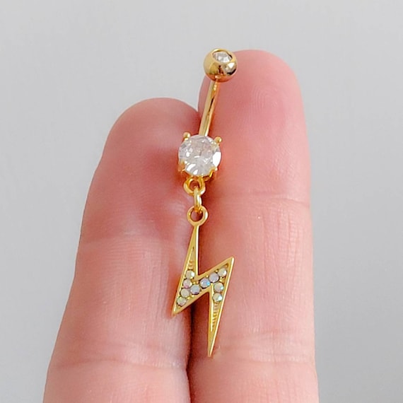 Lightning bolt shop belly ring