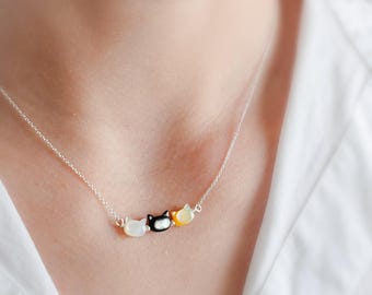 Personalized Cat Necklace • Cat Lover© Necklace • Custom Cat Jewelry • Choose Your Cats • Studio Blue Original