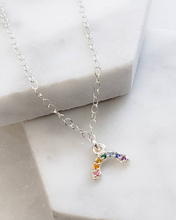Tiny Rainbow Necklace Super Cute Tiny 