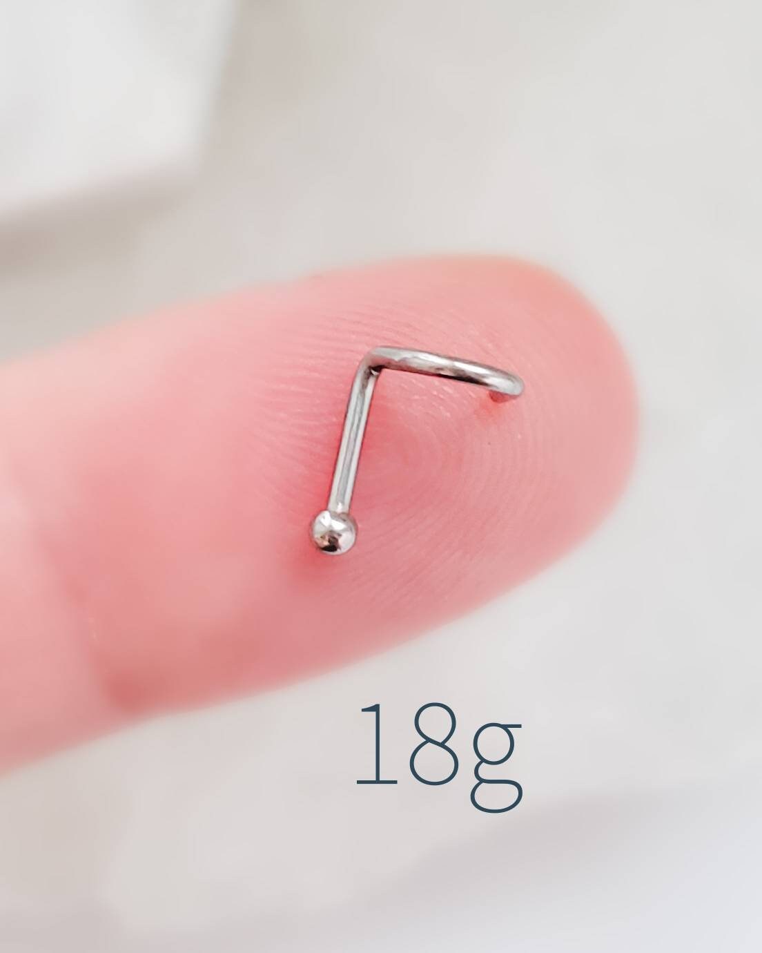 316L Surgical Steel Nose Screw Stud – 18g 20g – Choice Of 2mm Ball, Cone, Spike, Or Flat End – Body Jewelry