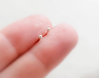 Little Ball Studs • Delicate Stud Earrings • Minimalist Earrings • Round Sterling Studs • Post Earring • Ball Studs • Dainty Silver Studs