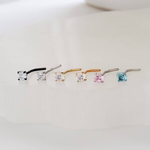 Threadless Titanium L-Bend Nose Ring