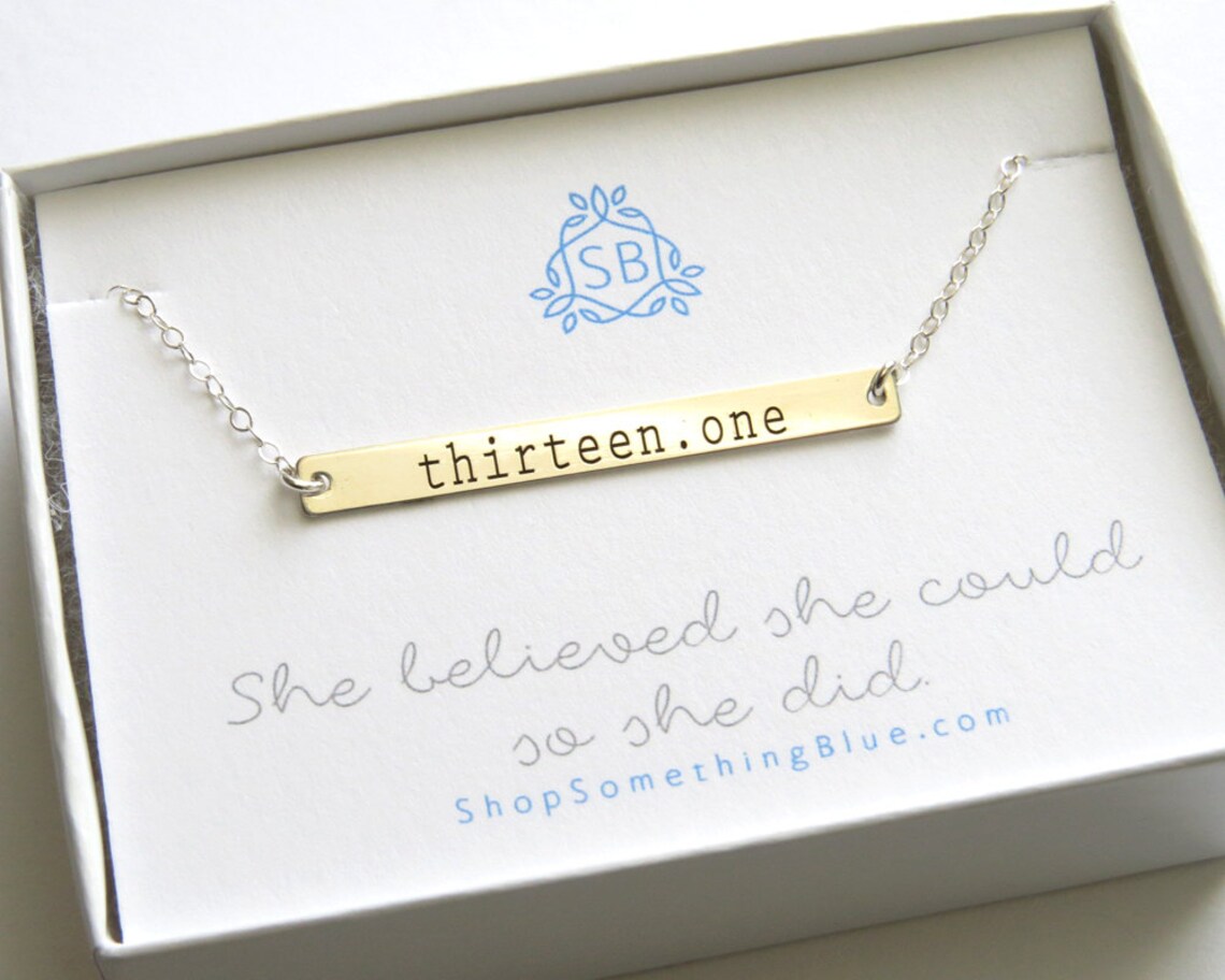 Inspirational Jewelry Gift for Runner Engraved Bar Etsy