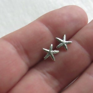 Starfish Stud Earrings Sterling Silver Starfish Sea Star Earrings Starfish Jewelry Post Earrings Bridesmaid Gift Beach Wedding image 4