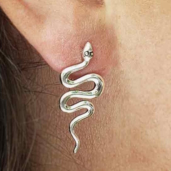 19 Gauge Serpent Snake Solid Gold Flat Back Stud, Flat Earring Backs, Nap  Earrings, Sleeper Earrings, Internally Threaded 5mm 6.5mm 8mm 