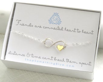 Best Friend Gift • Infinity & Heart Necklace • Infinity Eternity Charm • Eternity Jewelry • Unending Love • Friends Forever