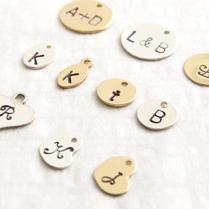 Stamped Tag Add on Add a Hand Stamped Tag Monogram Tag Personalized Tag Custom Stamped Disc Customized Add On image 1