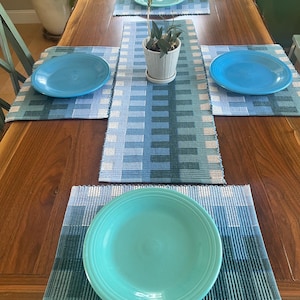 Woven Table Runner • Stormy Seas