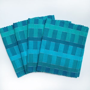 Set of 2 Blue Rep Weave Placemats