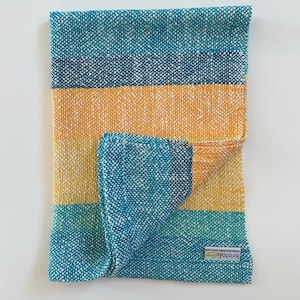 Sunset Dish Towel, Loom woven cotton kitchen towel, hand towel