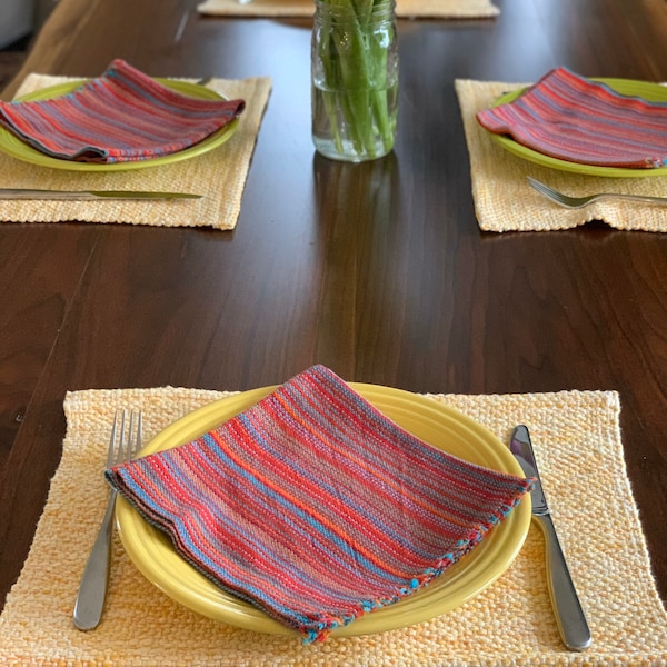 Handwoven Placemats • Yellow Sunshine