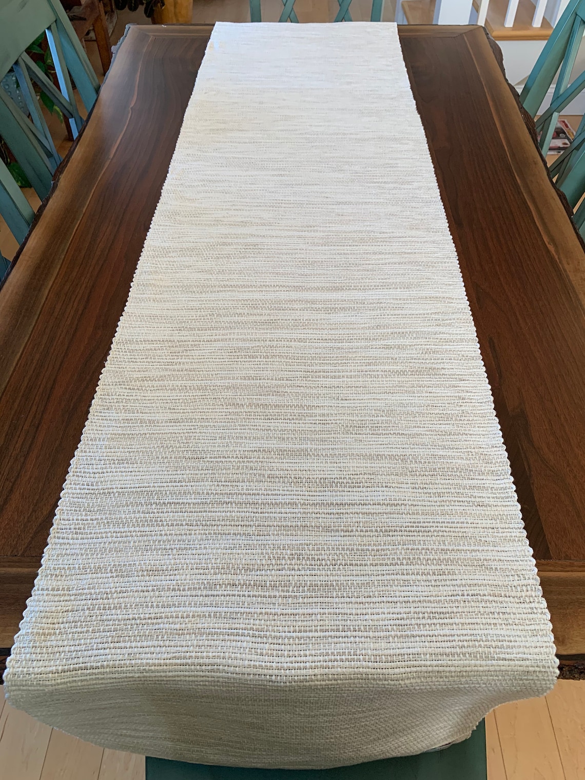Natural Cotton Hand Woven Table Runner white sand Etsy