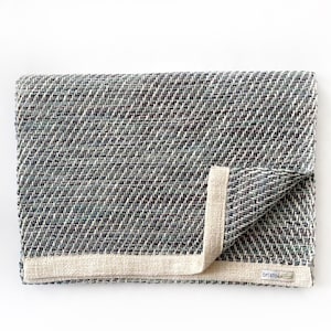 Gray/ Teal Hand Woven Table Runner Cotton (Various/ Custom Sizes Available)